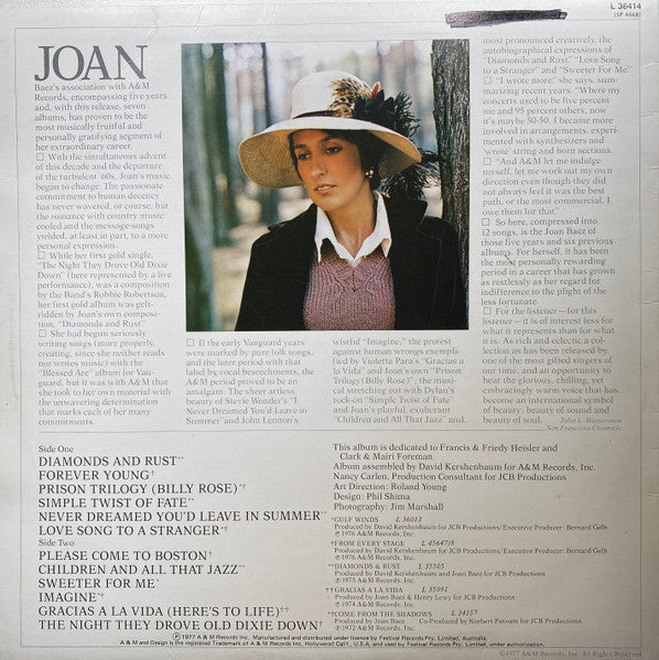 Joan C. Baez* : The Best Of Joan C. Baez (LP, Comp)
