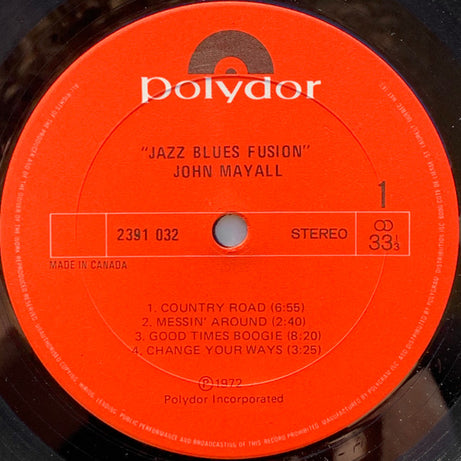 John Mayall : Jazz Blues Fusion (LP, Album, RE)
