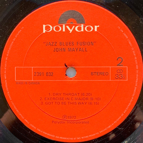 John Mayall : Jazz Blues Fusion (LP, Album, RE)