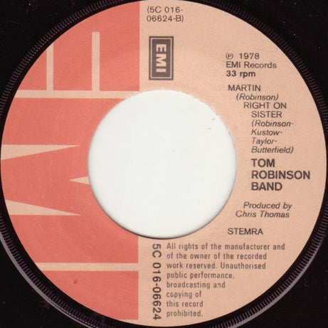 Tom Robinson Band : Don't Take No For An Answer (7", EP)