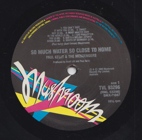 Paul Kelly And The Messengers : So Much Water So Close To Home (LP, Album)