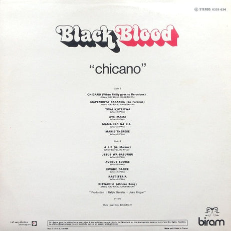 Black Blood (2) : Chicano (LP, Album)
