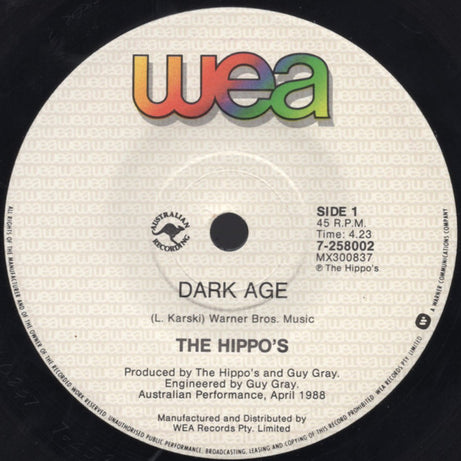 The Hippos* : Dark Age (7", Single)