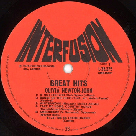 Olivia Newton-John : First Impressions (LP, Comp, Red)