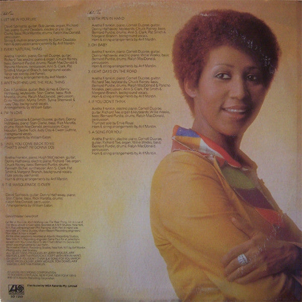 Aretha Franklin : Let Me In Your Life (LP, Album)