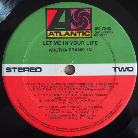 Aretha Franklin : Let Me In Your Life (LP, Album)