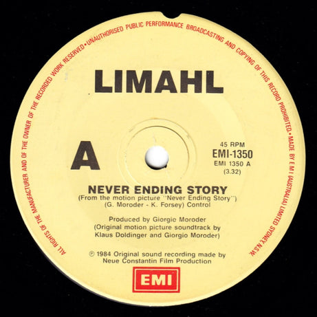 Limahl : Never Ending Story (7", Single)