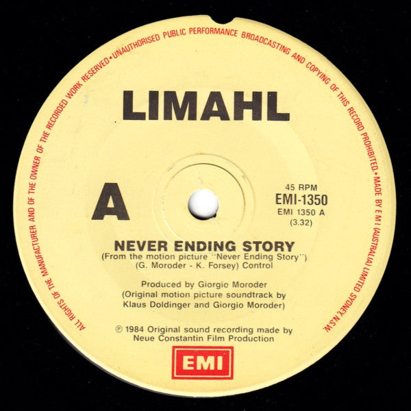 Limahl : Never Ending Story (7", Single)