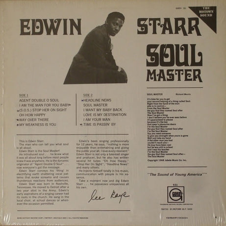 Edwin Starr : Soul Master (LP, Album, RE)