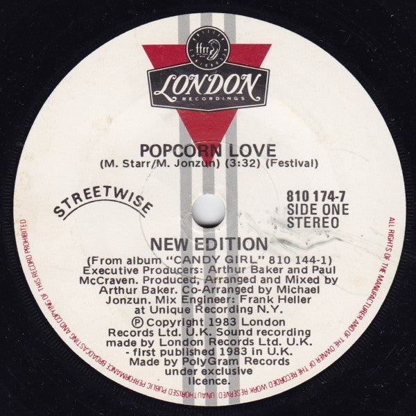New Edition : Popcorn Love (7", Single)