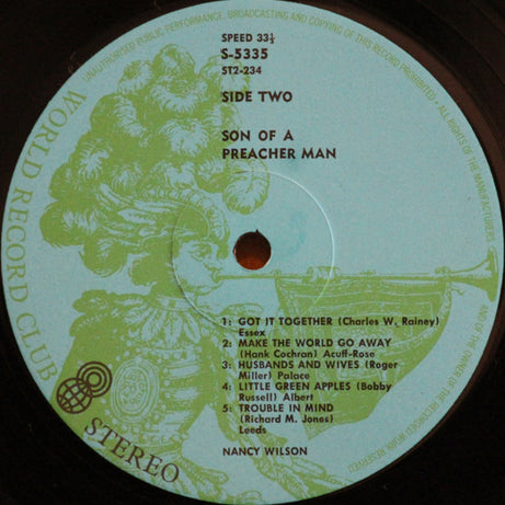 Nancy Wilson : Son Of A Preacher Man (LP, Album, Club)