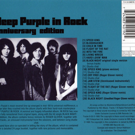 Deep Purple : In Rock (CD, Album, RE, RM, Ann)