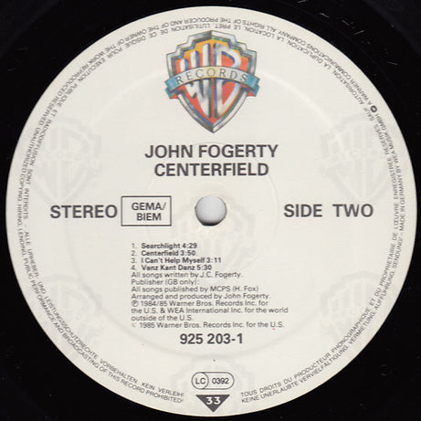 John Fogerty : Centerfield (LP, Album)
