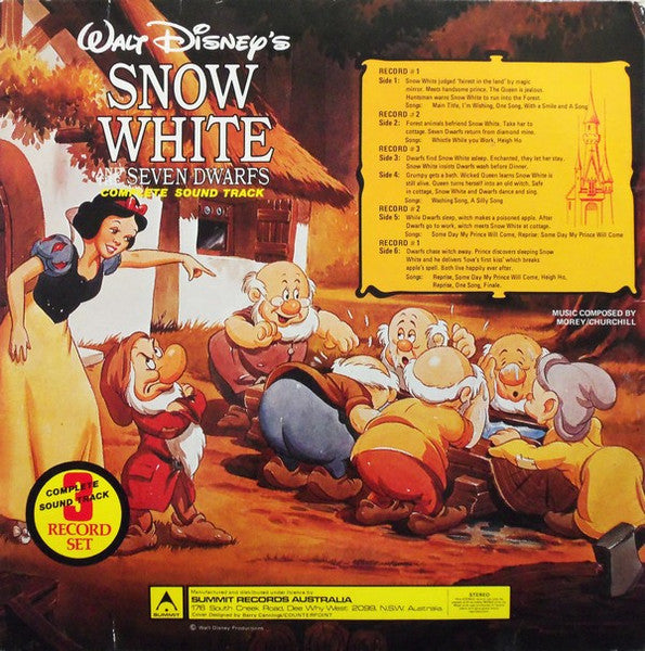 Unknown Artist : Walt Disney's Complete Soundtrack Snow White And The Seven Dwarfs (3xLP)