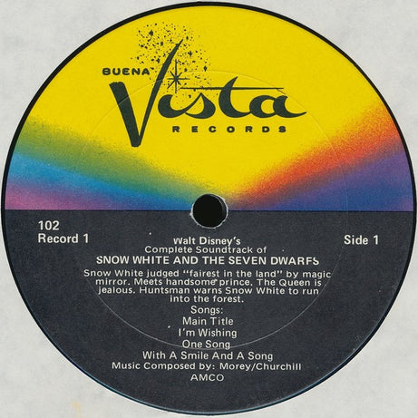 Unknown Artist : Walt Disney's Complete Soundtrack Snow White And The Seven Dwarfs (3xLP)