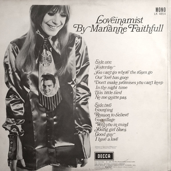 Marianne Faithfull : Loveinamist (LP, Album, Mono)