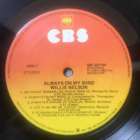 Willie Nelson : Always On My Mind (LP, Album)