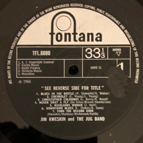 Jim Kweskin & The Jug Band : See Reverse Side For Title (LP, Album, Mono)
