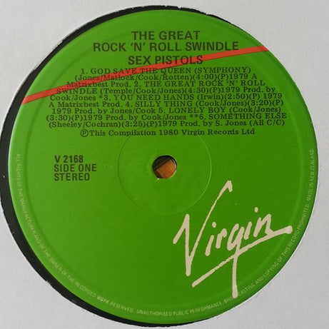Sex Pistols : The Great Rock 'N' Roll Swindle (LP, Comp)