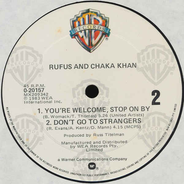 Rufus & Chaka Khan : Ain't Nobody (12")