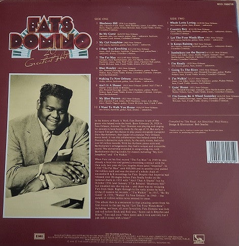 Fats Domino : 20 Greatest Hits (LP, Comp, RE)