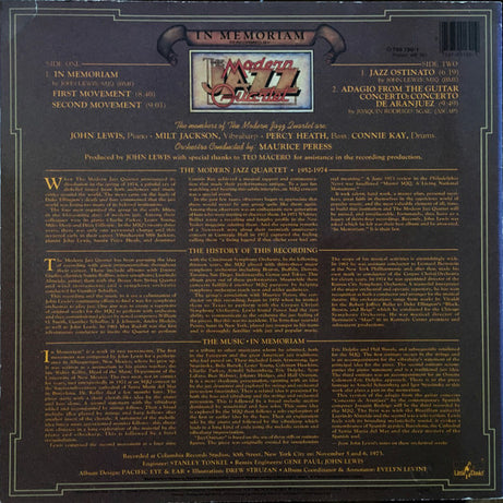 The Modern Jazz Quartet : In Memoriam (LP, Album, RE)