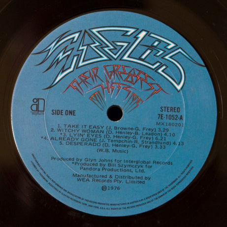 Eagles : Their Greatest Hits 1971-1975 (LP, Album, Comp, RE, Emb)