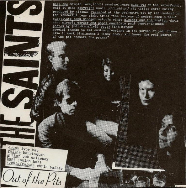 The Saints (2) : Paralytic Tonight, Dublin Tomorrow (7", EP, Whi)