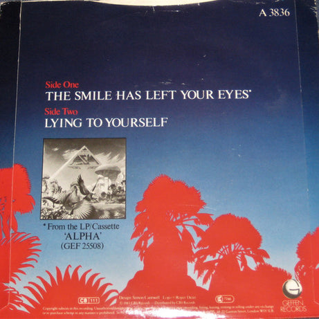 Asia (2) : The Smile Has Left Your Eyes (7", Single, Ltd, Blu)