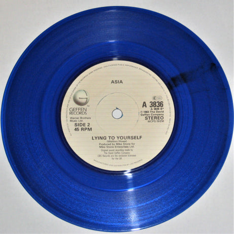 Asia (2) : The Smile Has Left Your Eyes (7", Single, Ltd, Blu)