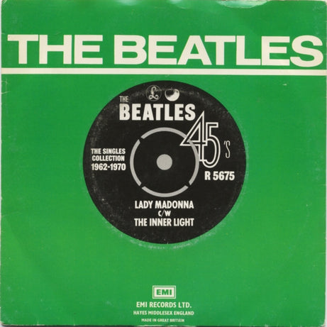 The Beatles : Lady Madonna c/w The Inner Light (7", Single, Mono, RE)