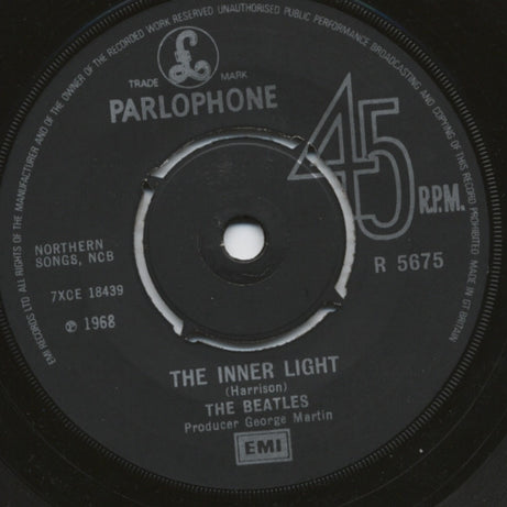 The Beatles : Lady Madonna c/w The Inner Light (7", Single, Mono, RE)