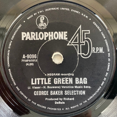 George Baker Selection : Little Green Bag (7", Single)