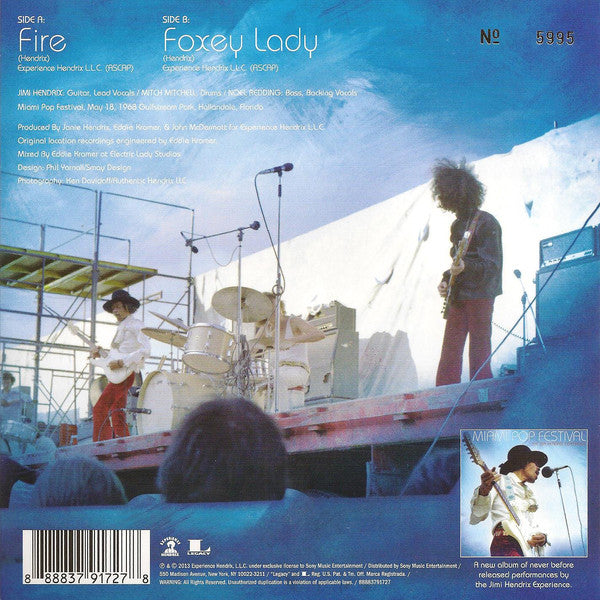 The Jimi Hendrix Experience : Fire / Foxey Lady (Miami Pop Festival) (7", RSD, Ltd, Num)