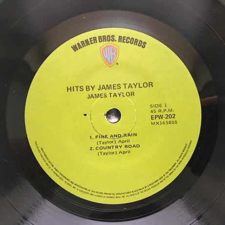 James Taylor (2) : Hits By James Taylor (7", EP)