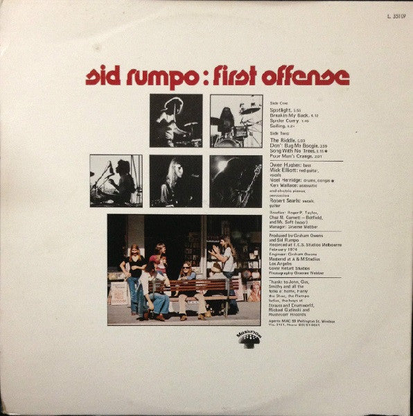 Sid Rumpo : First Offense (LP, Album)