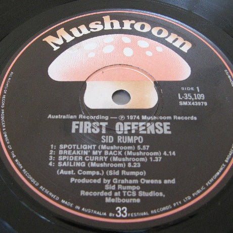 Sid Rumpo : First Offense (LP, Album)