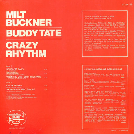Milt Buckner, Buddy Tate : Crazy Rhythm (LP, Album, Mono)