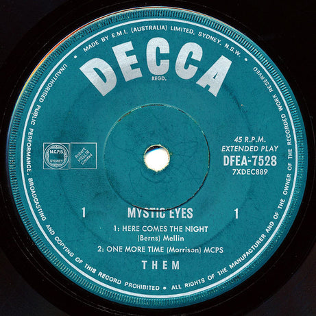 Them (3) : Mystic Eyes (7", EP)