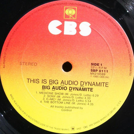 Big Audio Dynamite : This Is Big Audio Dynamite (LP, Album)