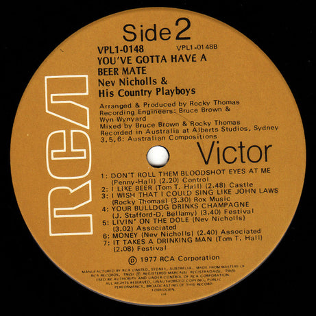 Nev Nicholls : You've Gotta Have A Beer Mate (LP, Album)