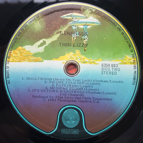 Thin Lizzy : Renegade (LP, Album)