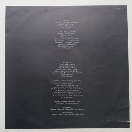 Thin Lizzy : Renegade (LP, Album)