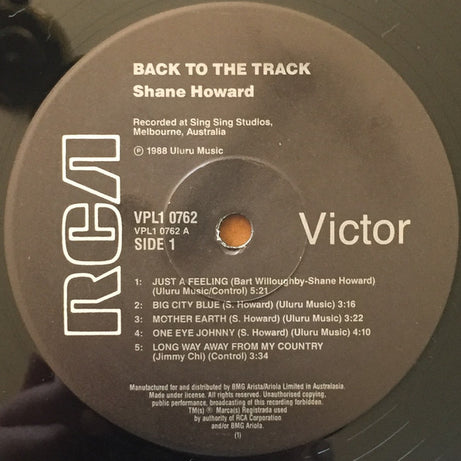 Shane Howard (2) : Back To The Track (LP, Album, Gat)