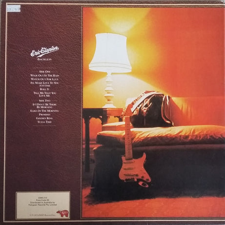 Eric Clapton : Backless (LP, Album, Gat)
