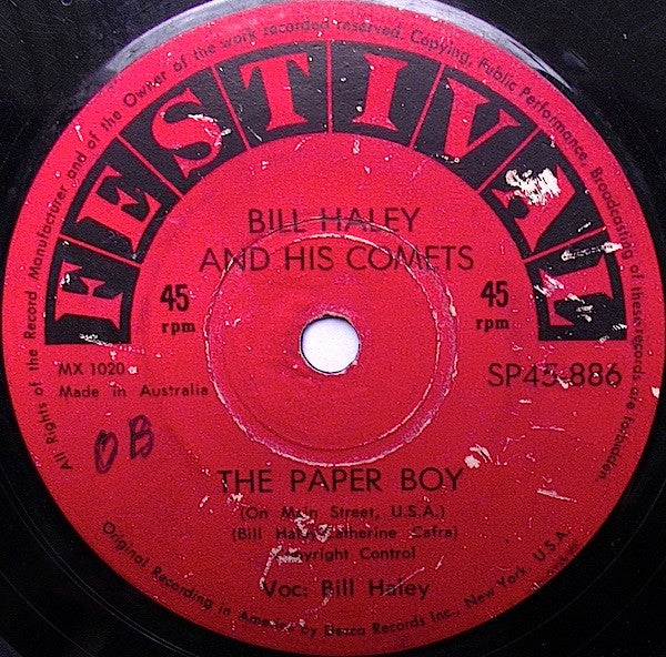 Bill Haley And His Comets : See You Later, Alligator / The Paper Boy (On Main Street, U.S.A.) (7", Single)