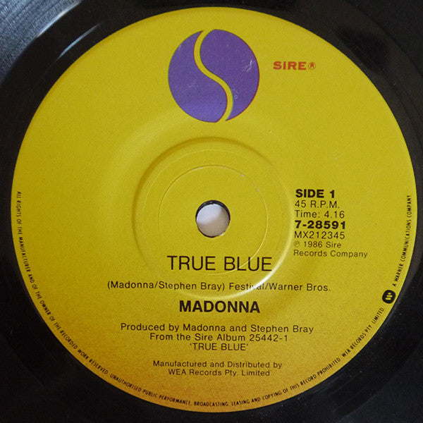 Madonna : True Blue (7", Single)