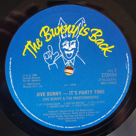 Jive Bunny And The Mastermixers : It's Party Time (LP, Album)