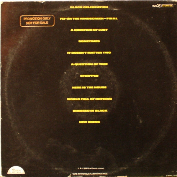 Depeche Mode : Black Celebration (LP, Album, Promo)