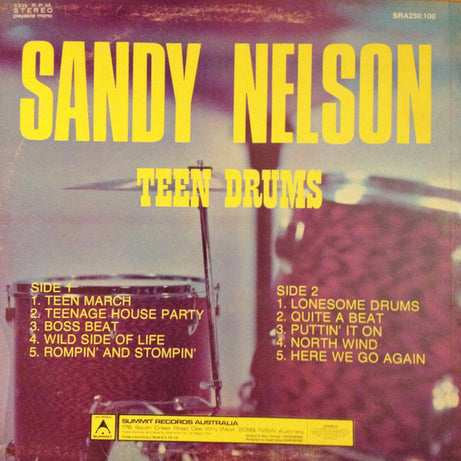 Sandy Nelson : Teen Drums (LP, Comp, RE)